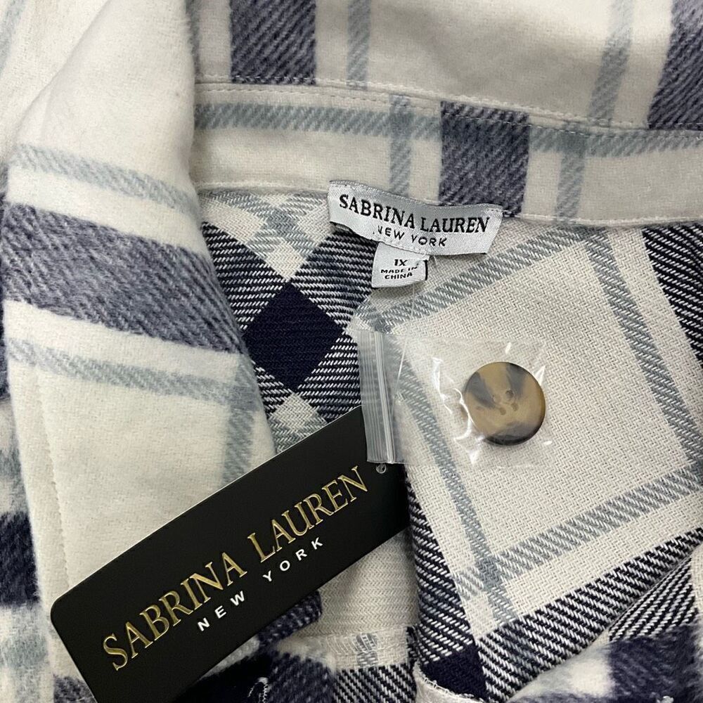 SABRINA LAUREN New York Long Plaid Jacket - Picture 4 of 6
